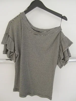 1. State Off Shoulder Ruffled Sleeve Tee