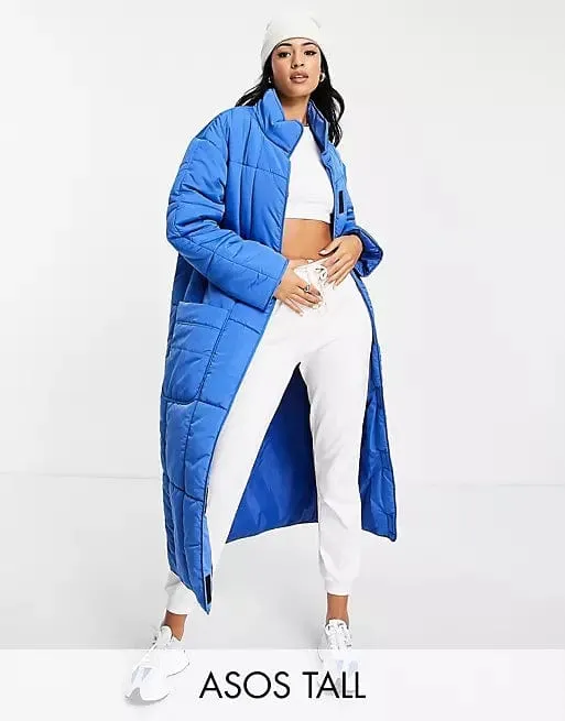 ASOS -  Tall Quilted Longline Puffer Jacket