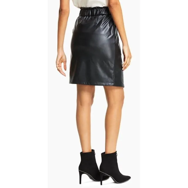 BAR III - Faux-Leather Skirt