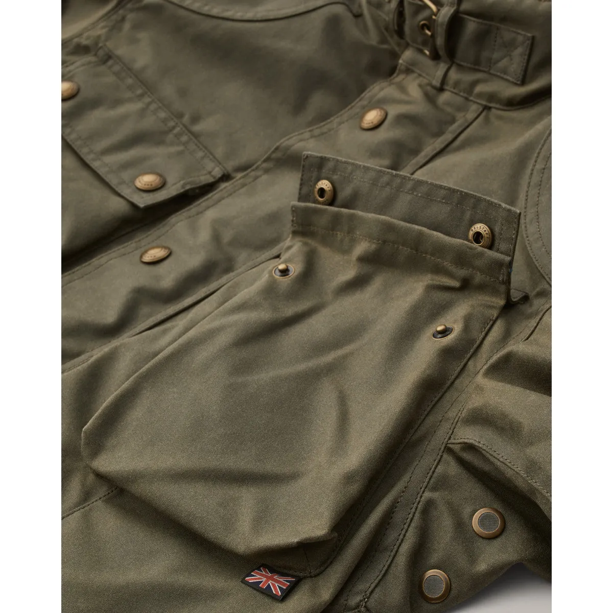 BELSTAFF WOMENS TRIALMASTER WAXED COTTON JACKET - FOREST GREEN