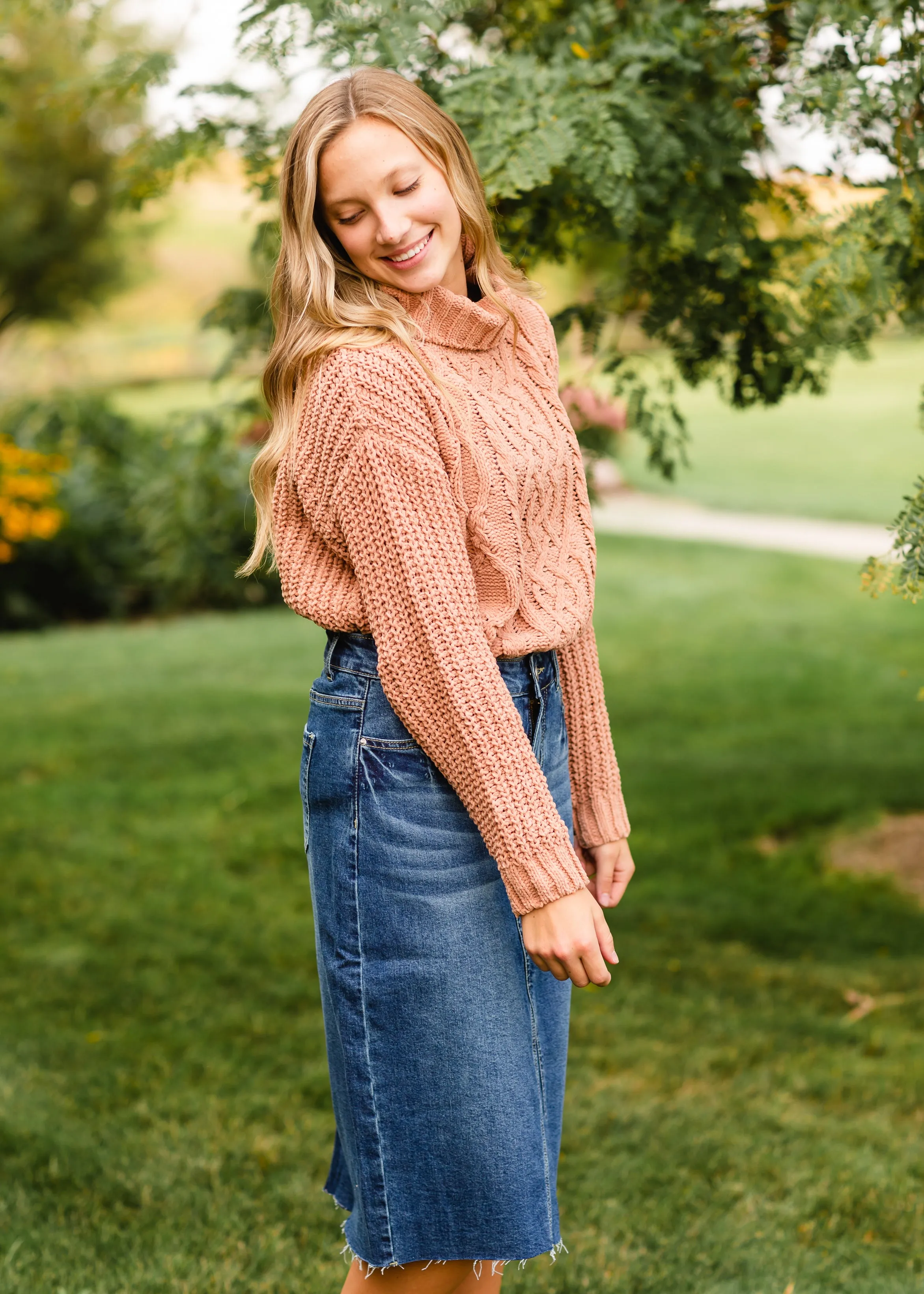 Clay Chunky Knit Turtleneck Sweater - FINAL SALE