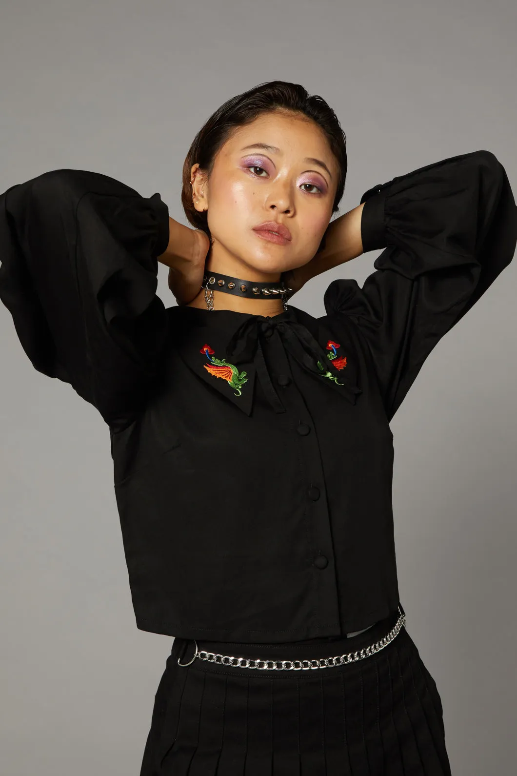 Dragon Embroidered Blouse