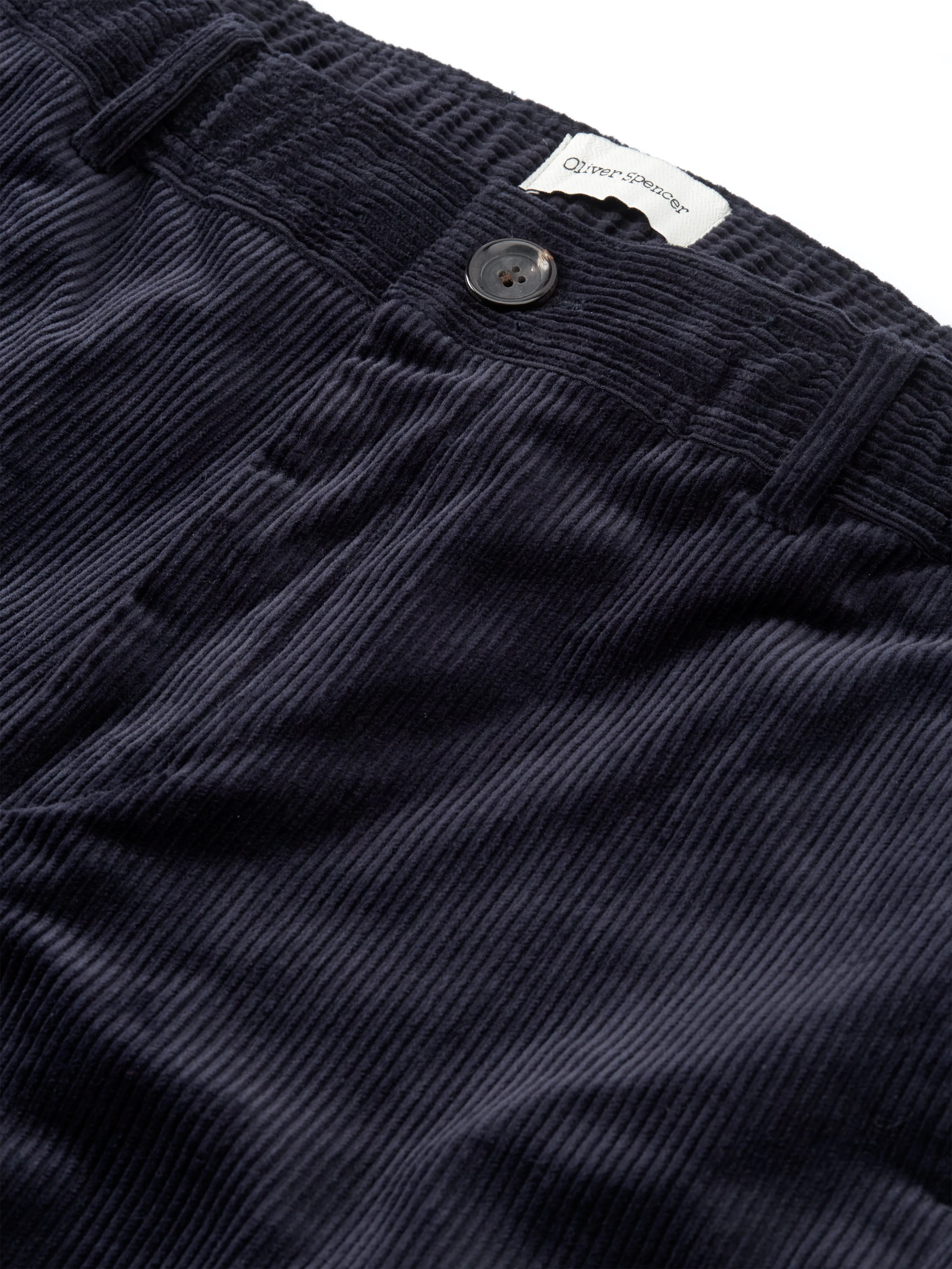 Drawstring Trousers Pitstone Cord Navy