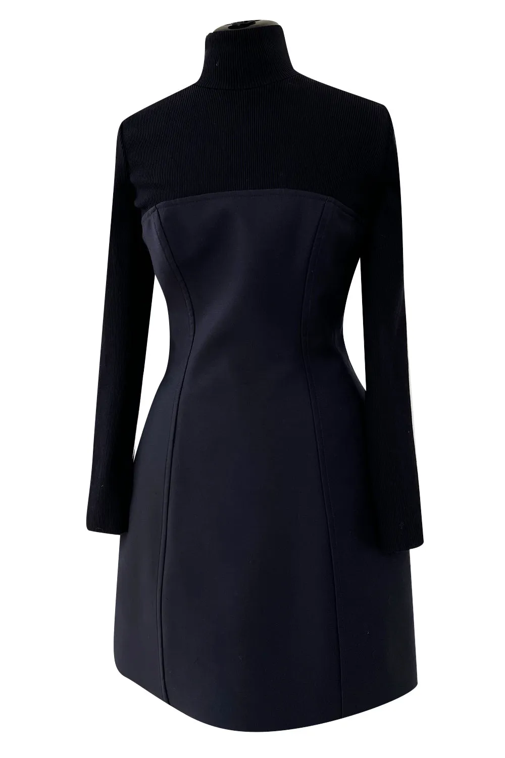 Fall 2005 Christian Dior by John Galliano Deep Blue-Black Sculpted Mini Dress