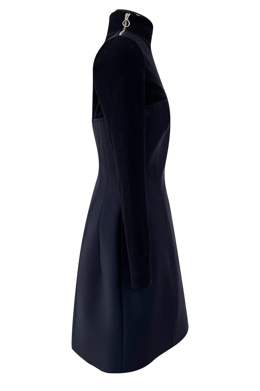 Fall 2005 Christian Dior by John Galliano Deep Blue-Black Sculpted Mini Dress