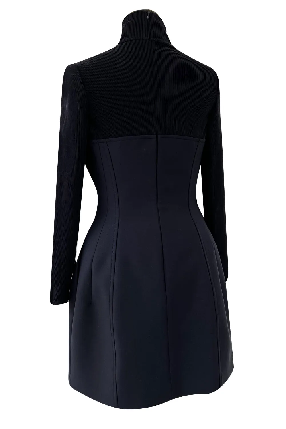 Fall 2005 Christian Dior by John Galliano Deep Blue-Black Sculpted Mini Dress