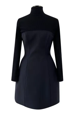 Fall 2005 Christian Dior by John Galliano Deep Blue-Black Sculpted Mini Dress