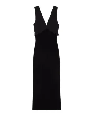 Gilda Black Velvet Sleeveless Dress