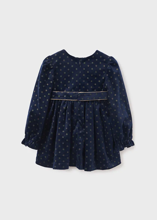 Girls L/S Velvet Dress