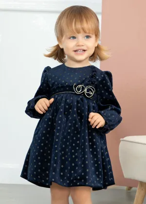 Girls L/S Velvet Dress