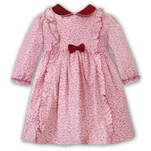 Girls Red & Pink Bow Dress