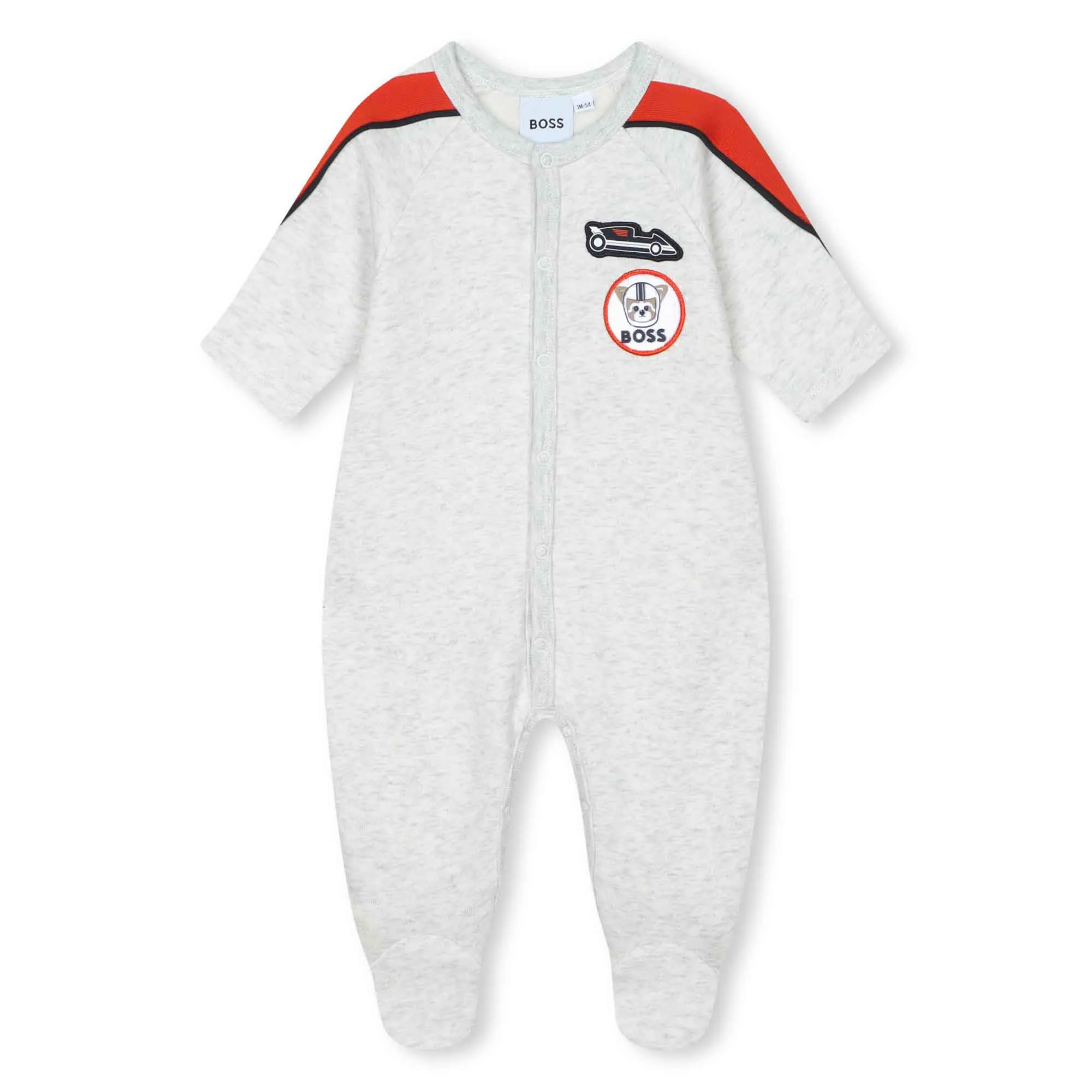 Gray Logo Babygrow & Hat Set