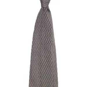 Grey Zig Zag V Point Knitted Tie