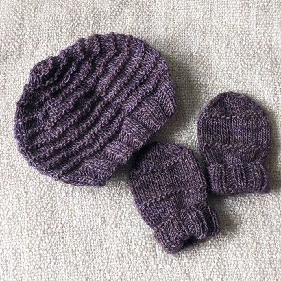 Hand-knitted baby gift set