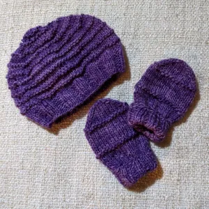 Hand-knitted baby gift set