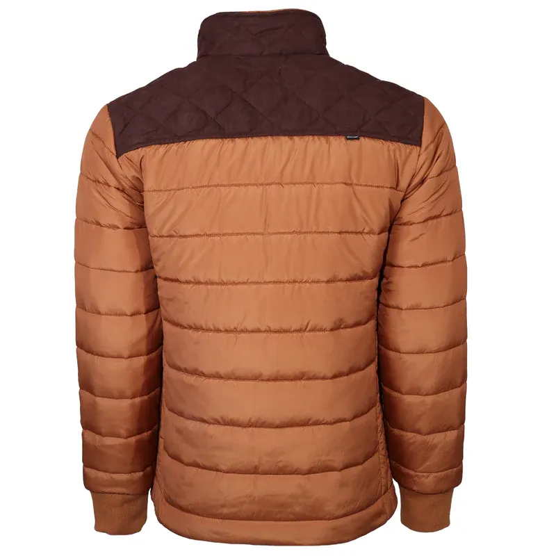 Hooey Men's Tan & Brown Full Zip Puffer Jacket HJ117TNBR