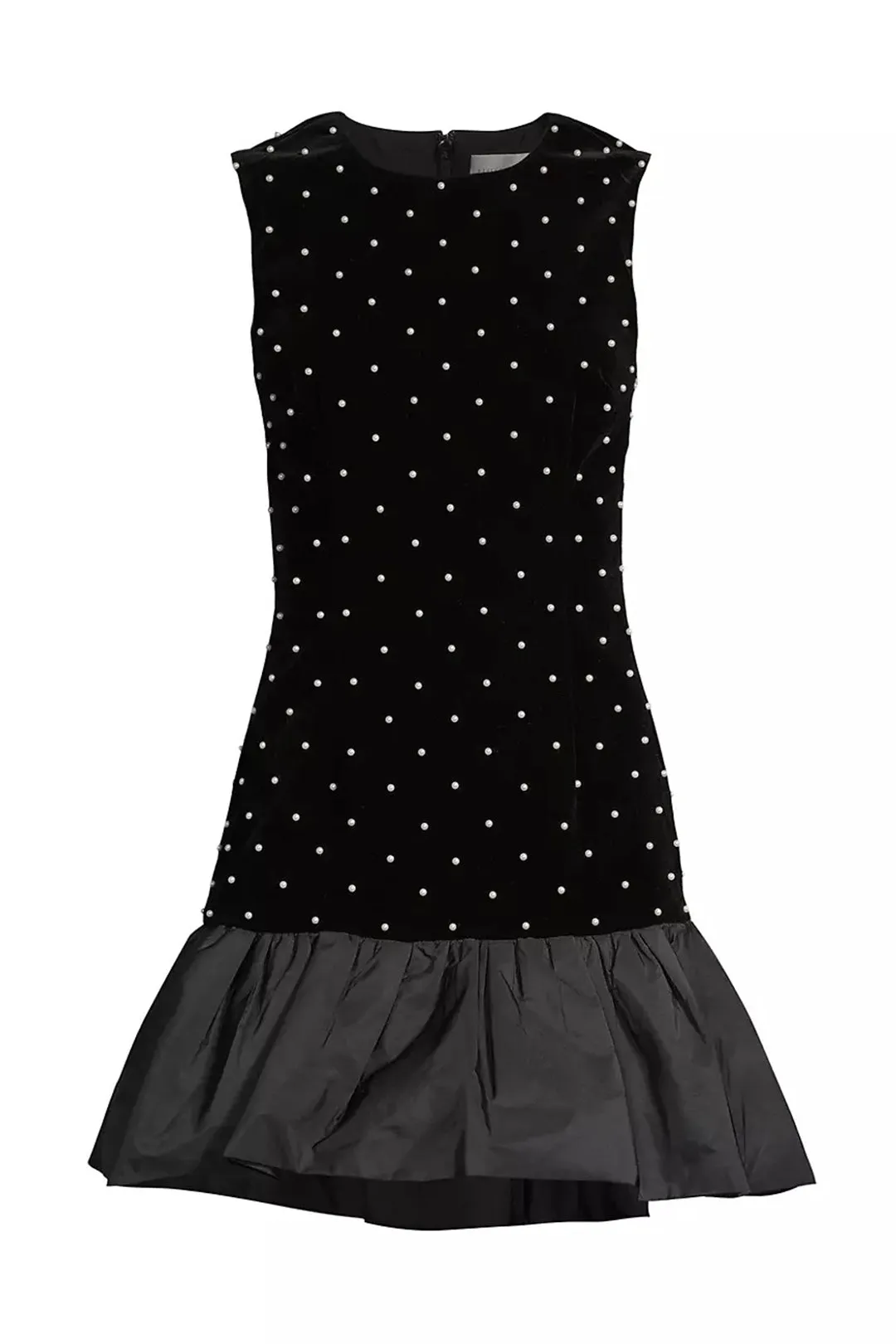 Hope Velvet Embellished Mini Dress in Black