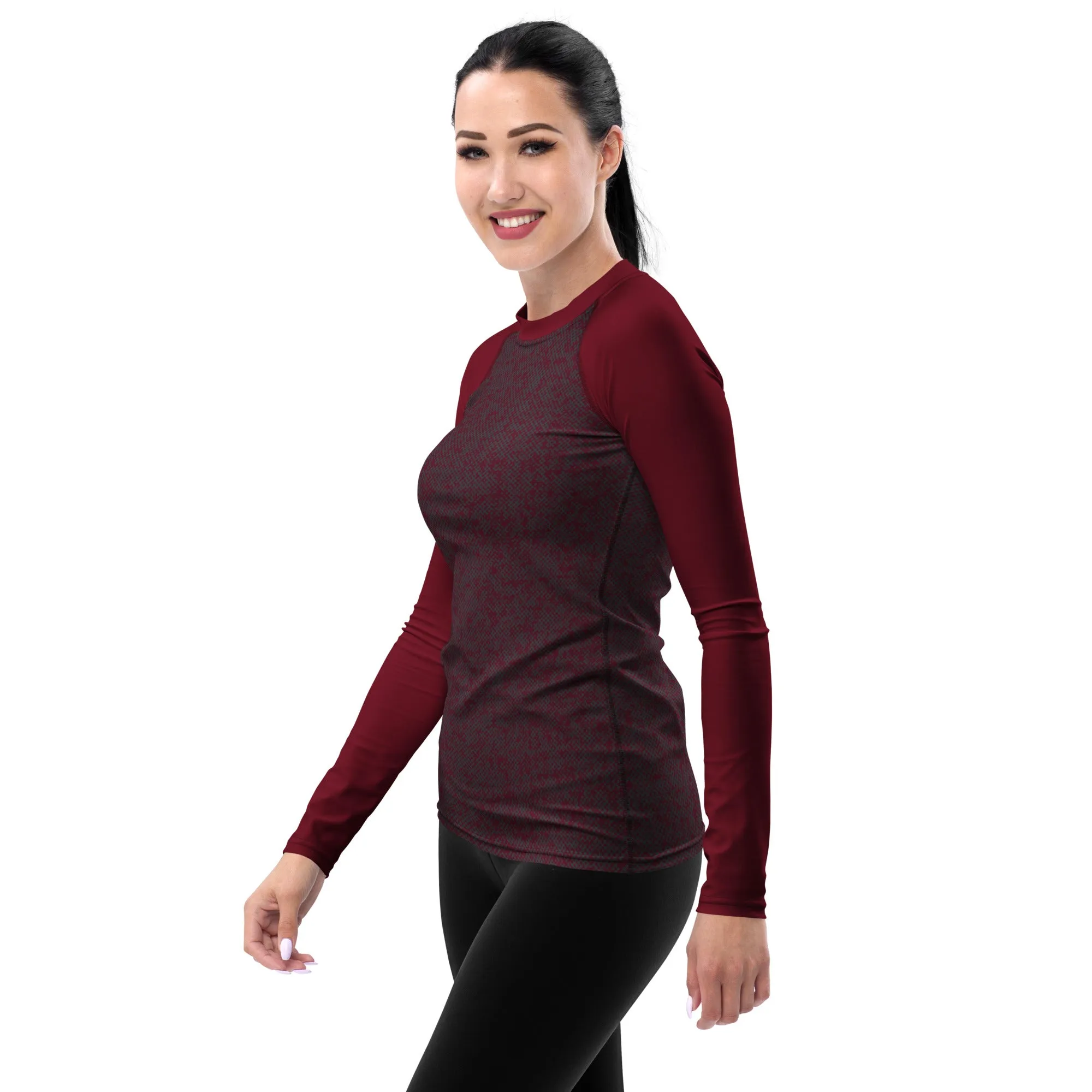 Humble Sportswear™ Pattens Red Sports Rash Guard