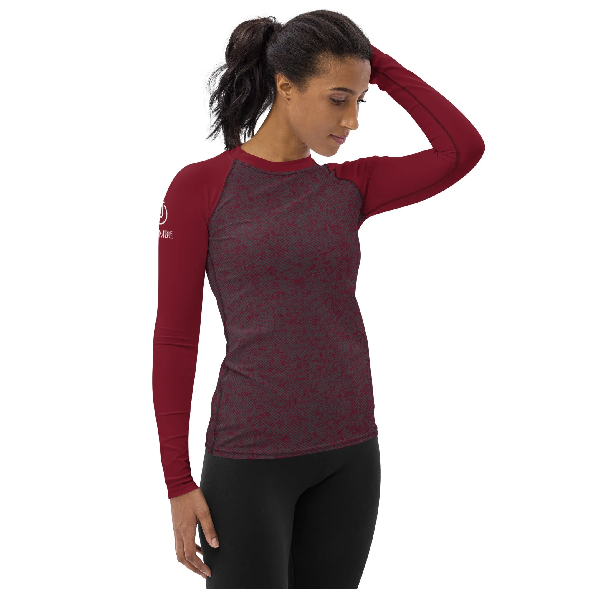 Humble Sportswear™ Pattens Red Sports Rash Guard