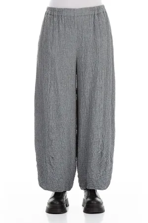 Loose Grey Wool Trousers