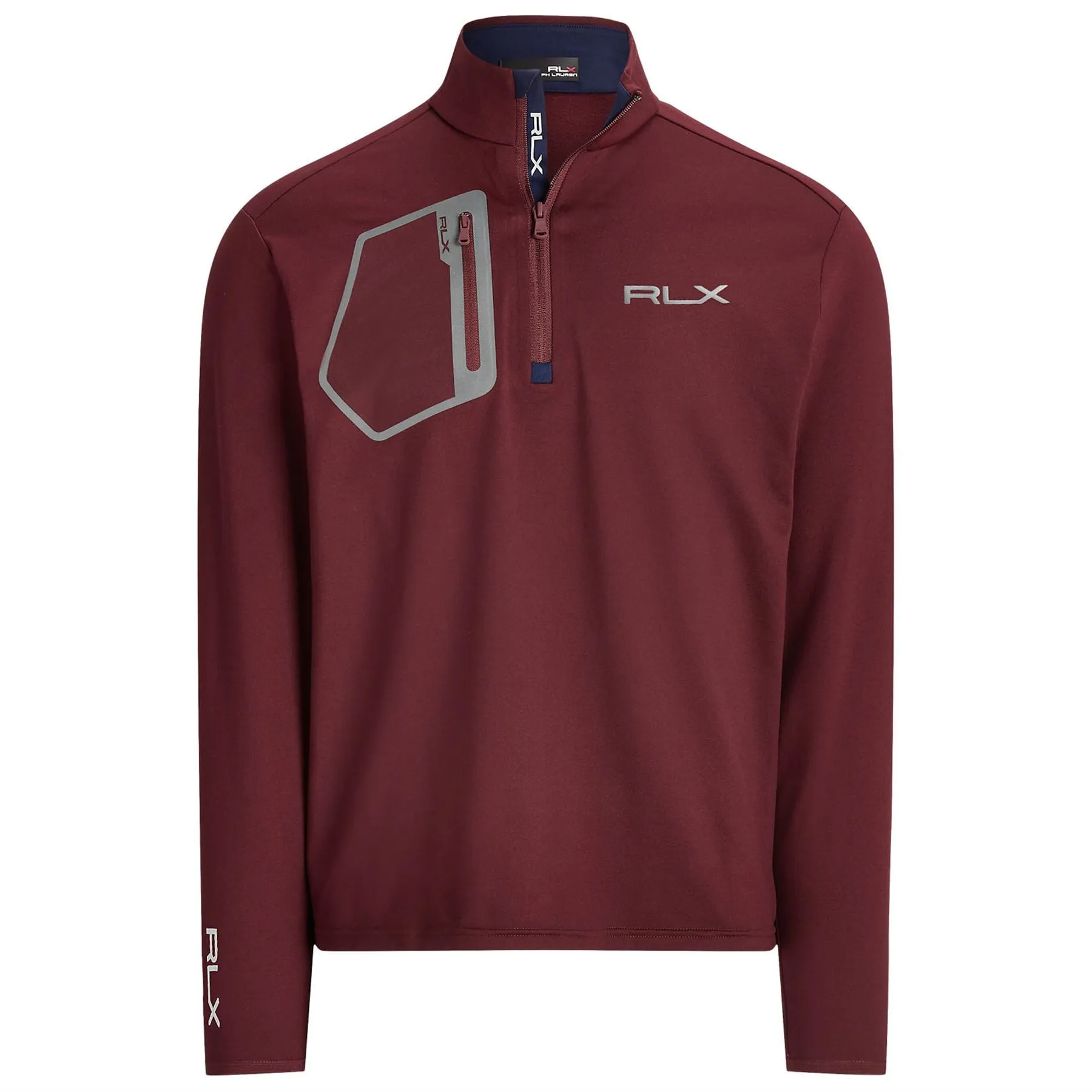 Luxury Performance Knit Quarter Zip Harvard Wine - AW23