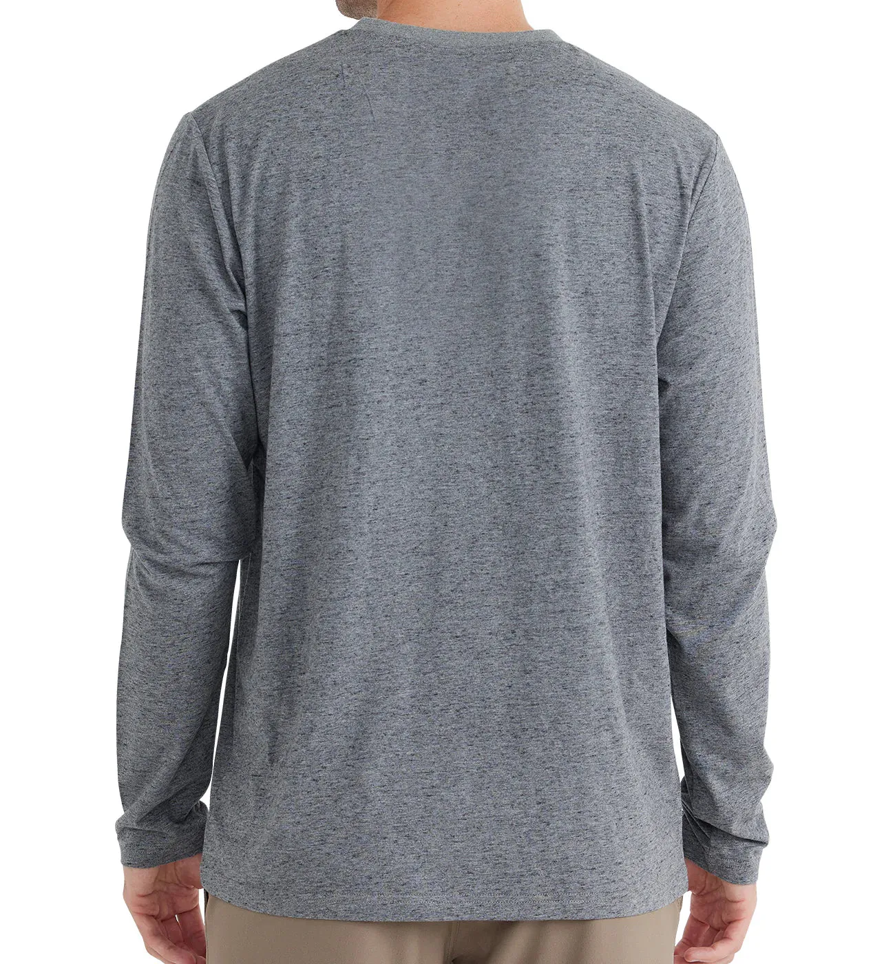 Men's Bamboo Heritage Henley - Heather Flint