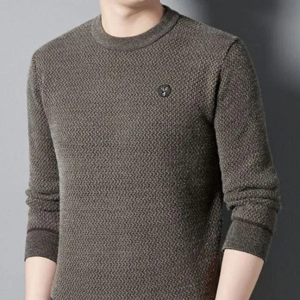 Men's Knitted Cashmere Jumper with Fleece Lining | Ideal for Autumn/Winter