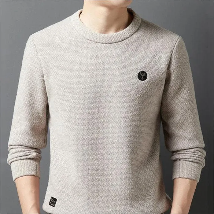 Men's Knitted Cashmere Jumper with Fleece Lining | Ideal for Autumn/Winter