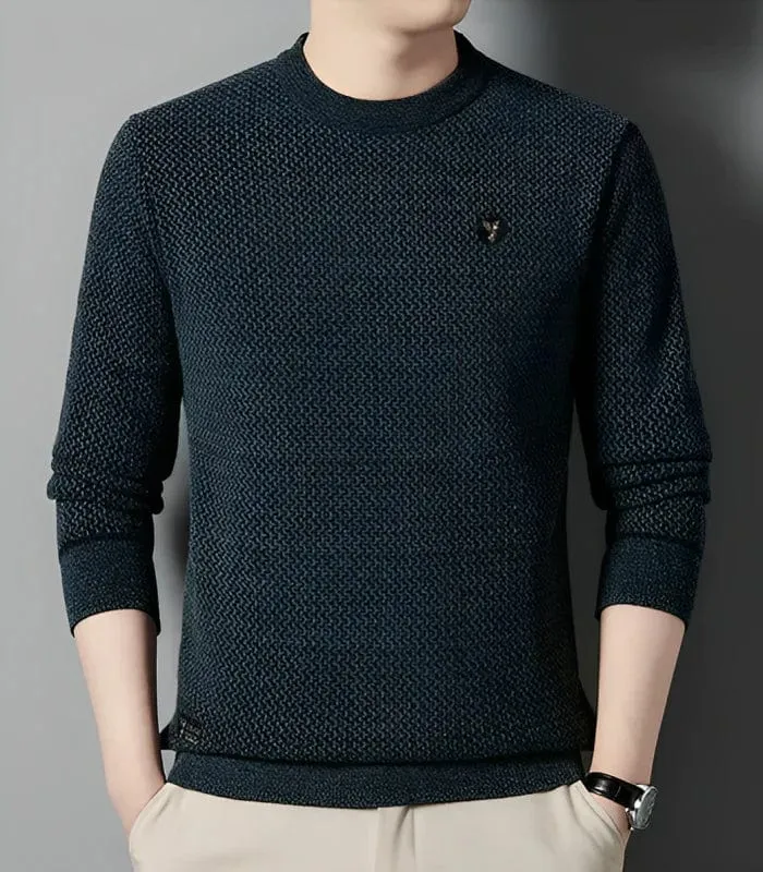 Men's Knitted Cashmere Jumper with Fleece Lining | Ideal for Autumn/Winter