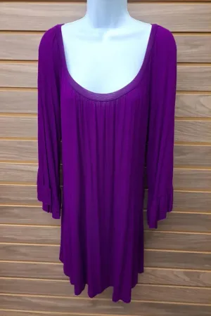 Purple Ruffle Sleeve Top