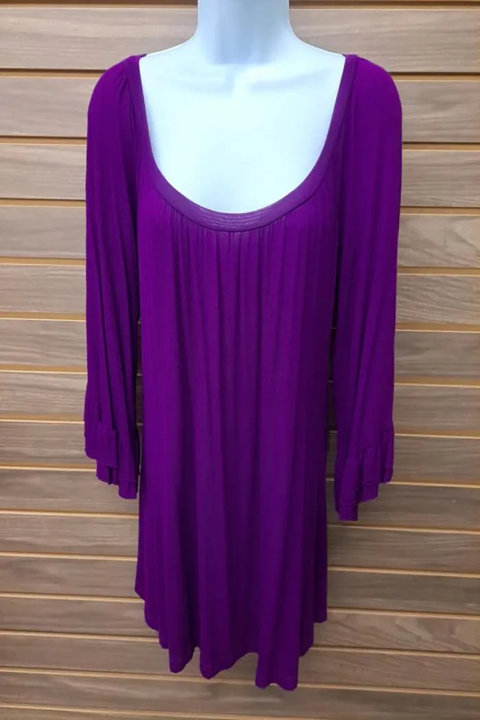 Purple Ruffle Sleeve Top