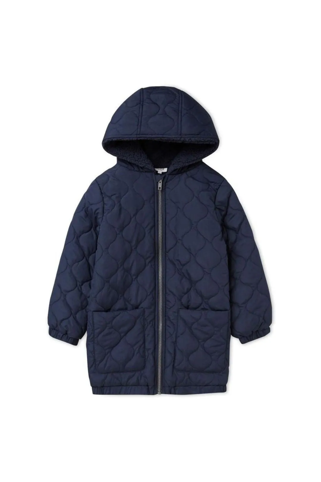 Quilted Anorak in Midnight Blue