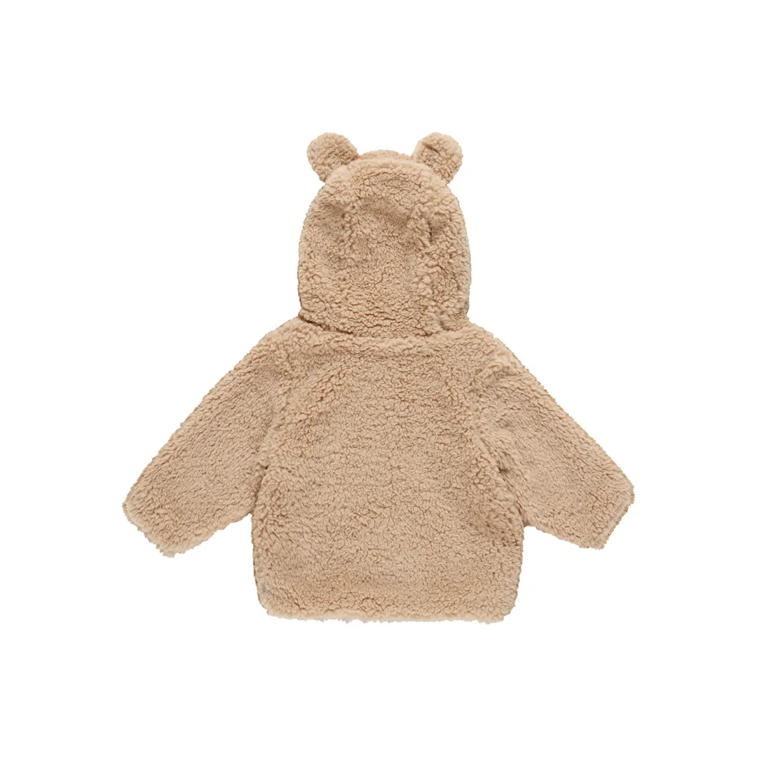 Quincy Mae Beige Bear Jacket