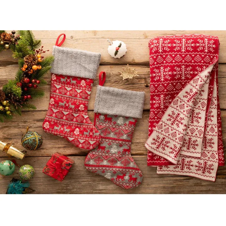 Red Fairisle Stocking