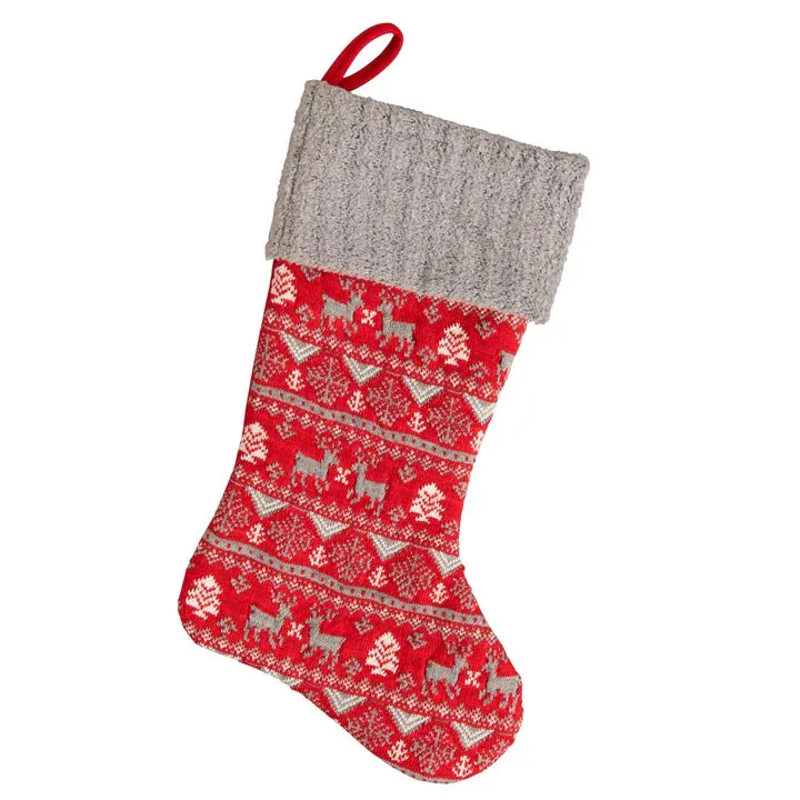 Red Fairisle Stocking