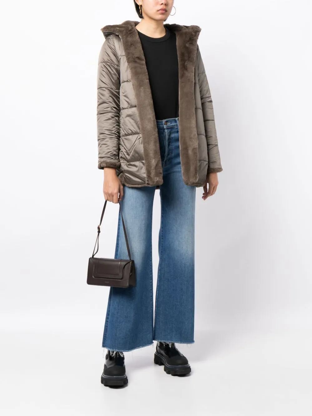 reversible faux-fur jacket