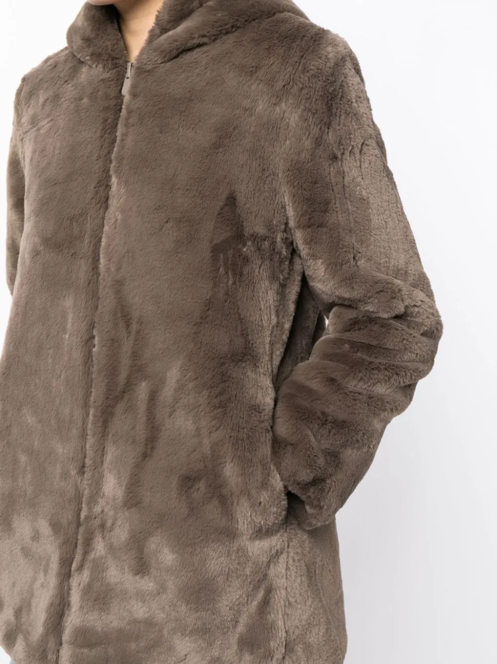 reversible faux-fur jacket