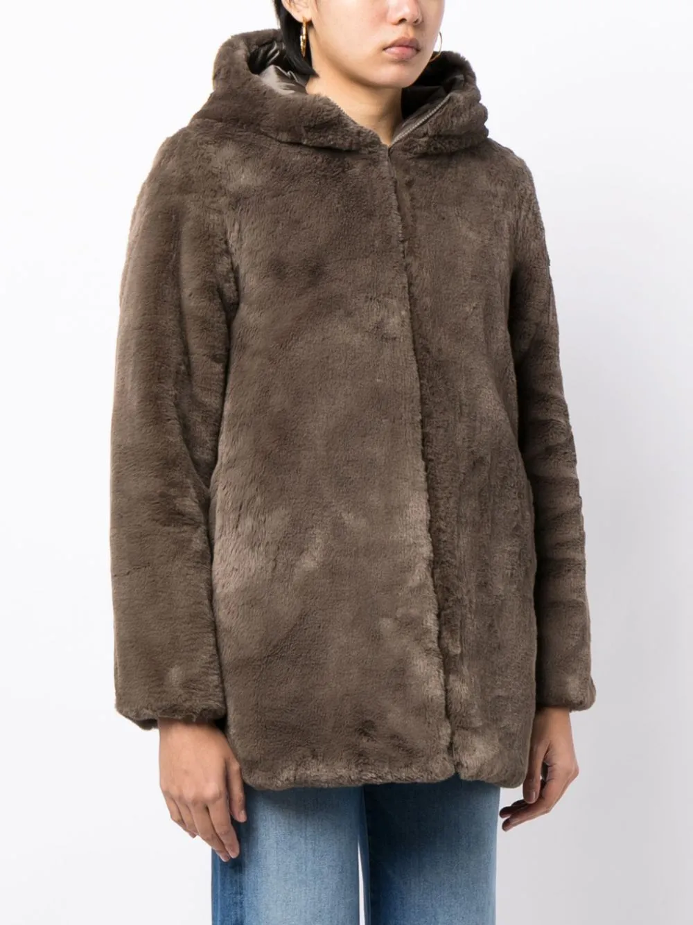 reversible faux-fur jacket