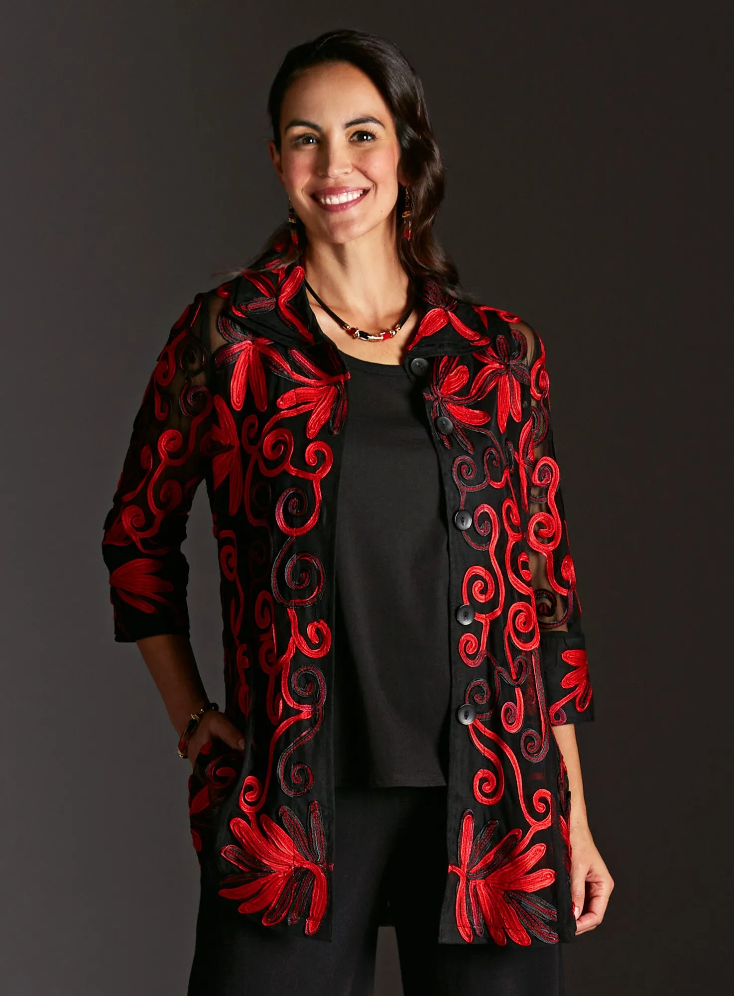 Sheer Soutache Jacket