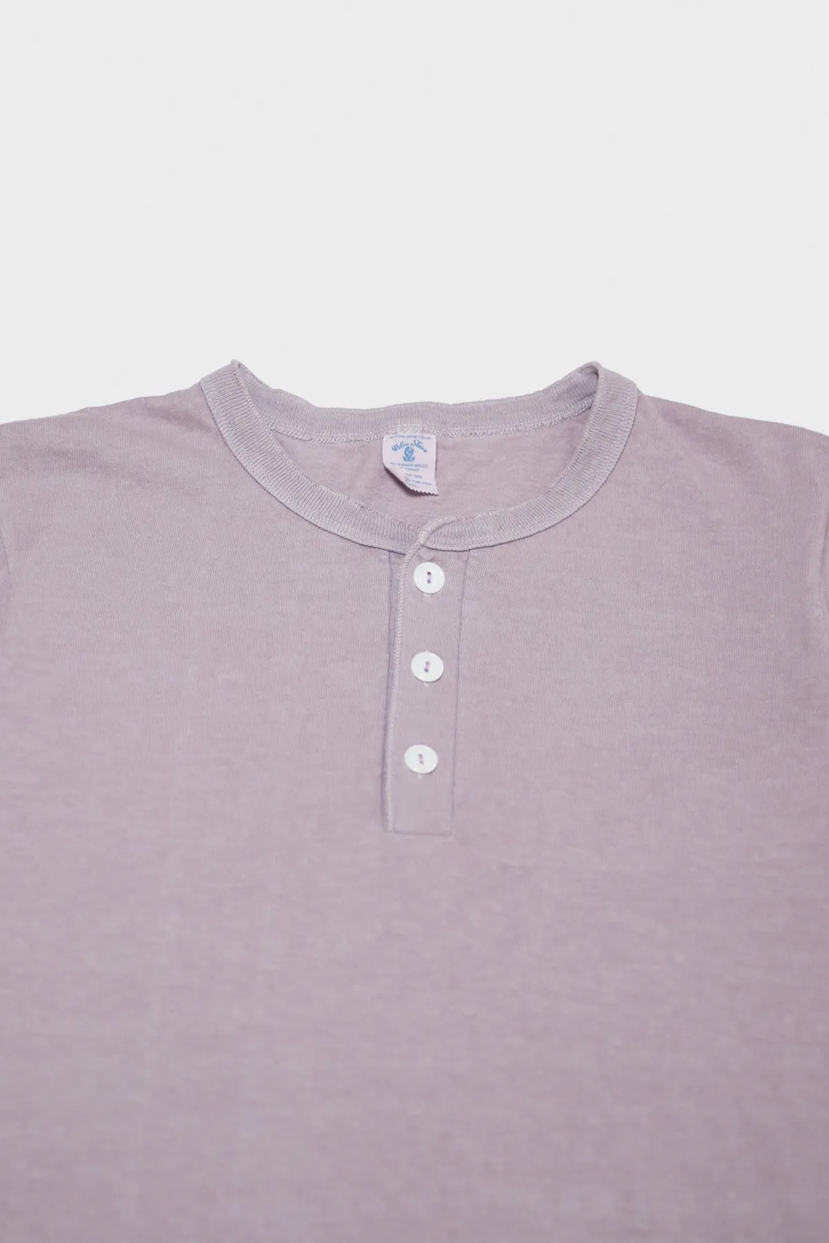 Short Sleeve Henley - Wisteria Pigment Dye