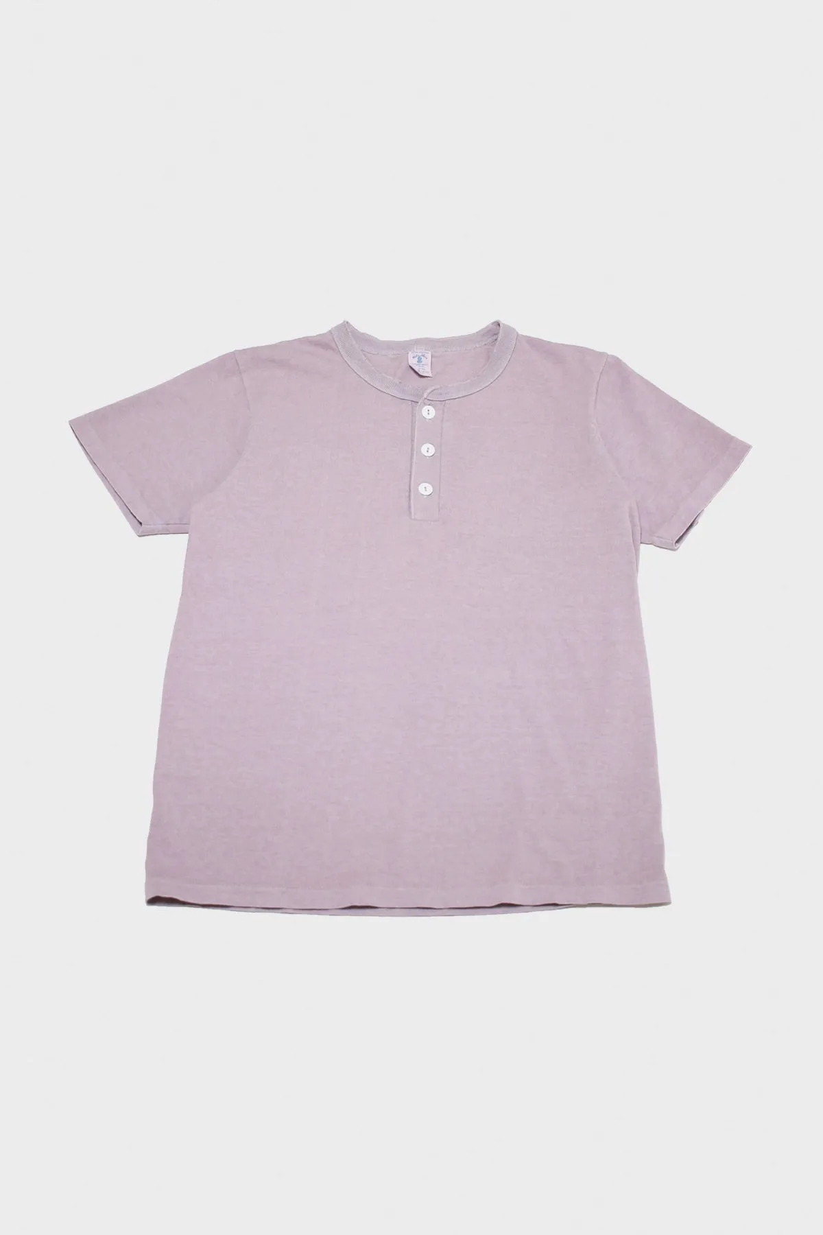 Short Sleeve Henley - Wisteria Pigment Dye