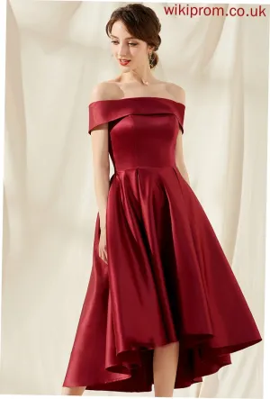 Silhouette Embellishment Off-the-Shoulder Asymmetrical Length Pockets A-Line Neckline Fabric Shaylee Bridesmaid Dresses