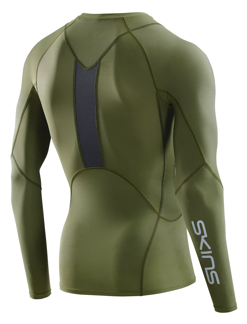 SKINS Men's Compression Long Sleeve Tops 3-Series - Khaki