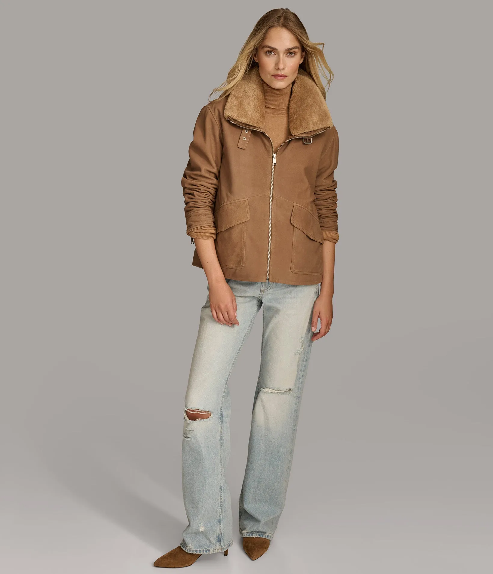 Stormi Faux Shearling Aviator