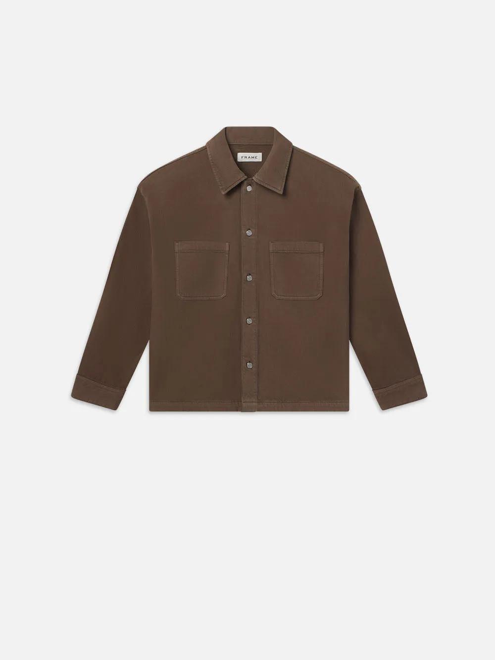 Textured Terry Relaxed Shirt -- Soft Mocha