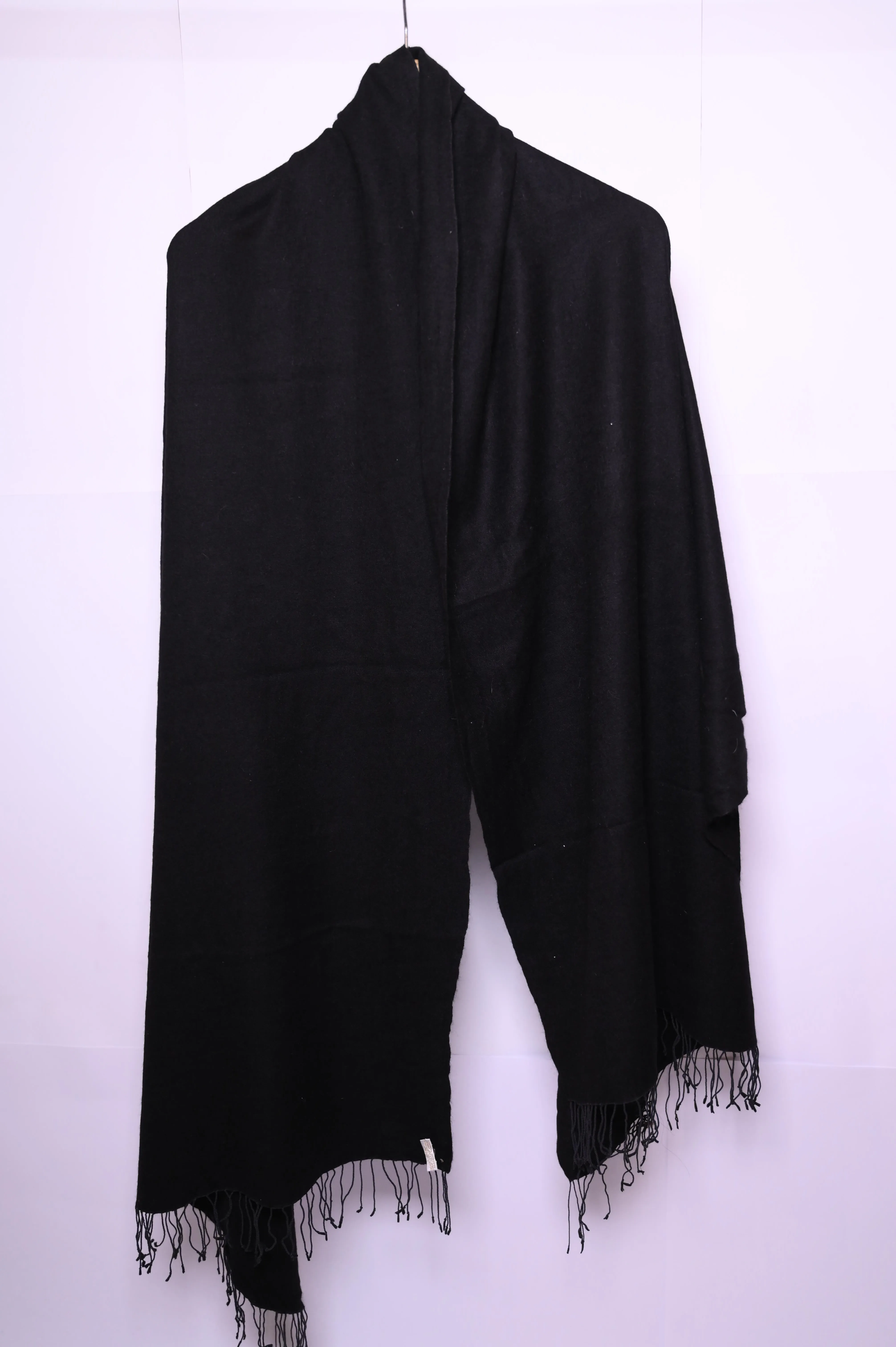 Thriftyfy Plain Black Acrylic Winter Cape