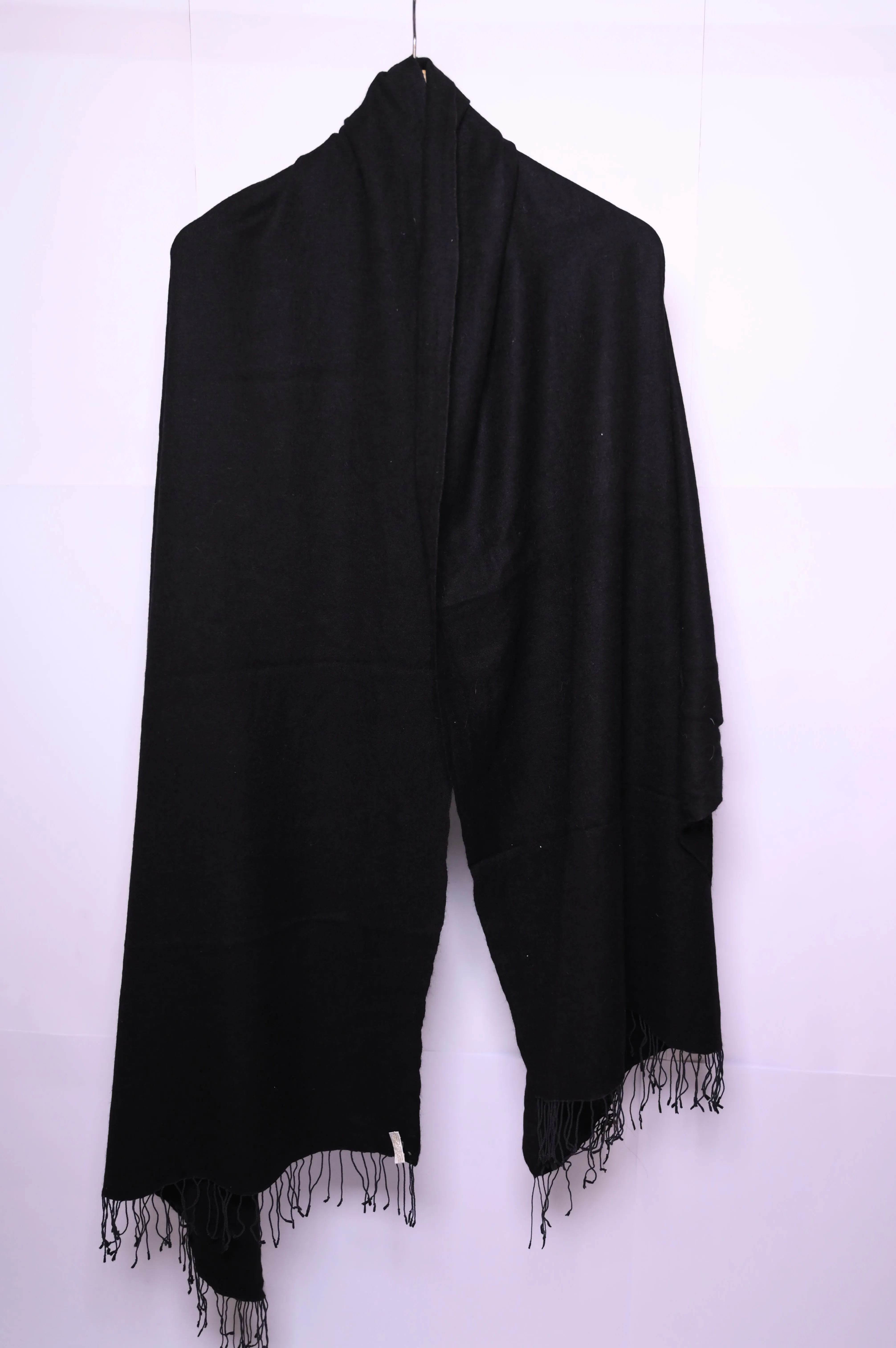 Thriftyfy Plain Black Acrylic Winter Cape