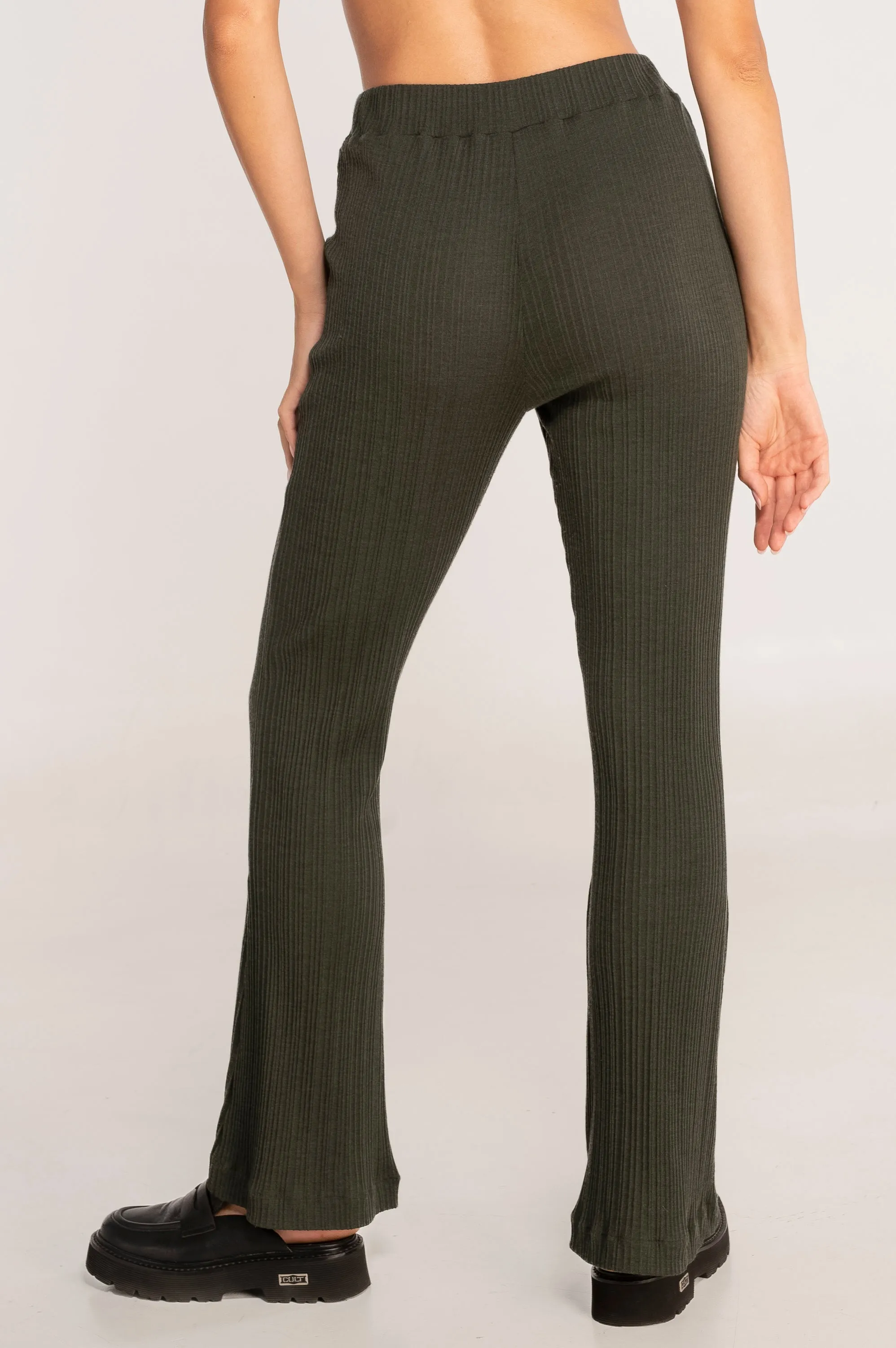 Wool and silk long flared trousers 7469