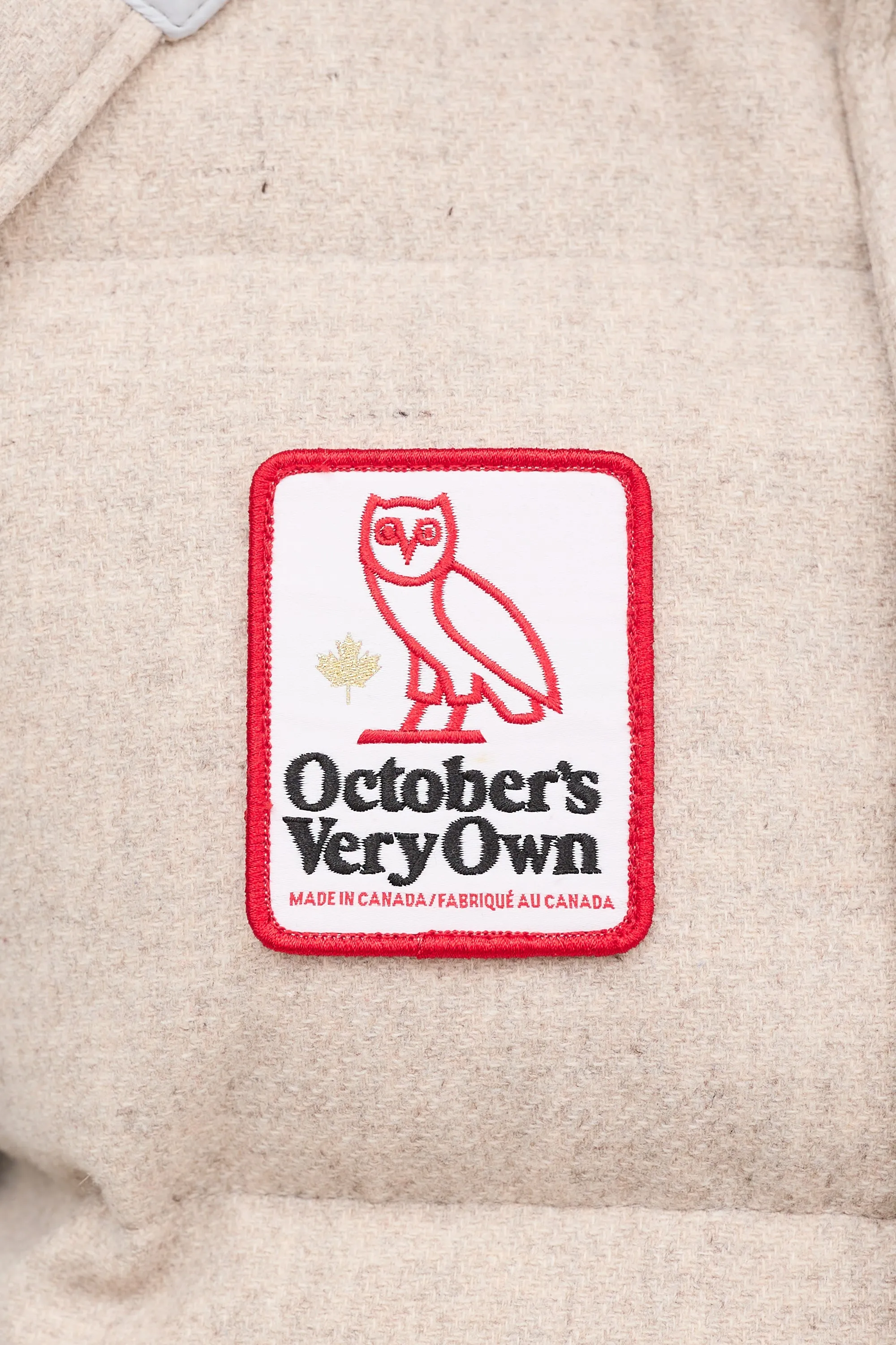 X OVO Beige Down & Wool Freestyle Vest