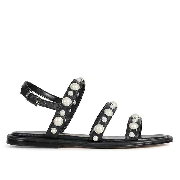 Zoe Black | Pearl embellished sandal